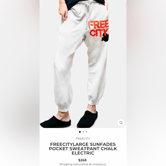 Freecity GREY Sweatpants with Red Logo - Picture 1 of 7